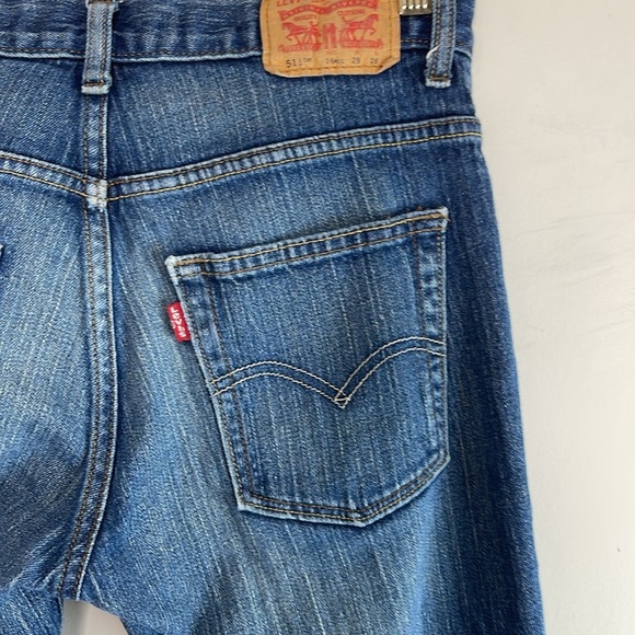 Levi's Girls Retro 511 Slim Straight Jeans Blue Medium Wash Size 16 28x28 - Picture 7 of 11